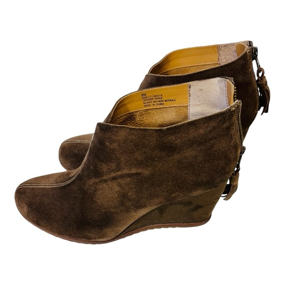 Kork’s Women’s Haldor Leather Suede Bootie Back zip Boot Taupe Size 8 - Picture 4 of 10